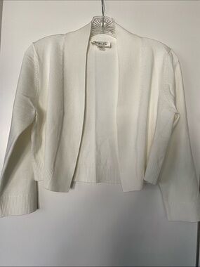Macy's Open-Front Crop Cardigan Jacket Wedding Formal Special Occassion NWOT M